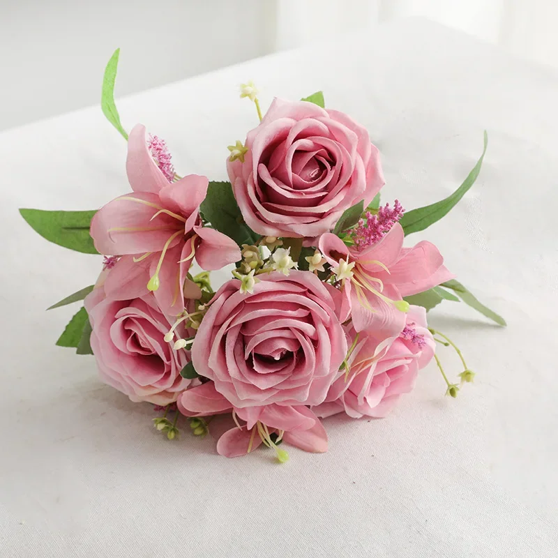Wedding Artificial Flowers Sno - Home Fragrance Rose ulasan dan harga